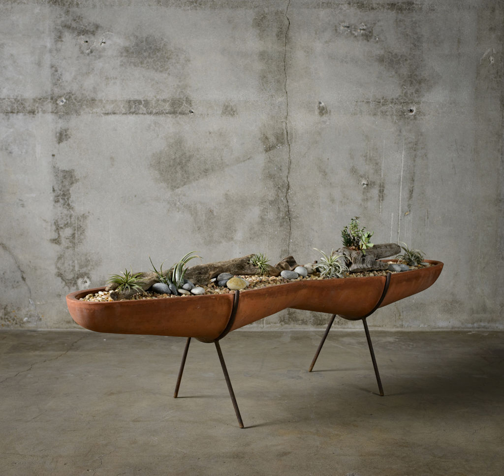 ARCHITECTURAL POTTERY 鉢　MADE IN USA Vintage Architectural Pottery Lagardo Tackett White Hourglass