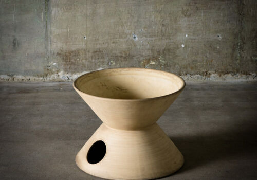 PAIR OF LAGARDO TACKETT DOUBLE SIDED CONE PLANTERS 1955